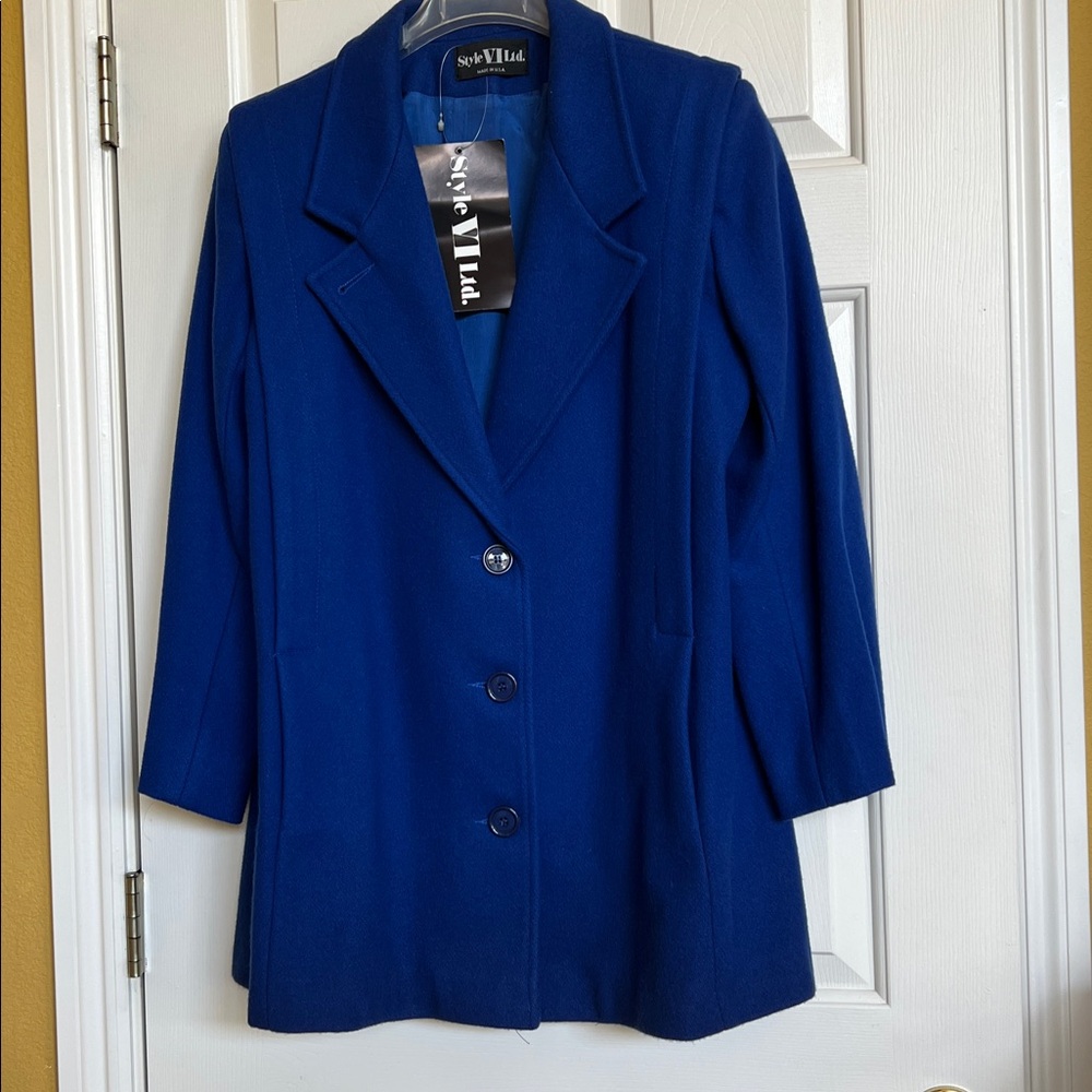 Style VI Ltd. ( made in USA) jacket / Coat NWT
 ( deeper blue in person )